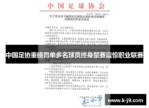 中国足协重磅罚单多名球员终身禁赛震惊职业联赛 中国足协重磅罚单多名球员终身禁赛震惊职业联赛